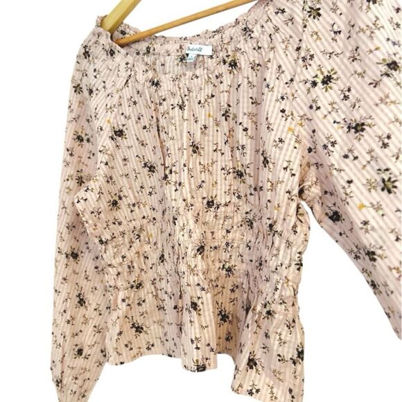 Madewell Sophia Top in Bouquet Floral Pink Wisteria Dove, Size Medium, NWT - Picture 10 of 11